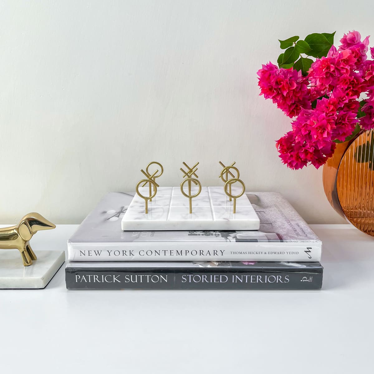 Niamh Ivory and Gold Tic-Tac-Toe Set