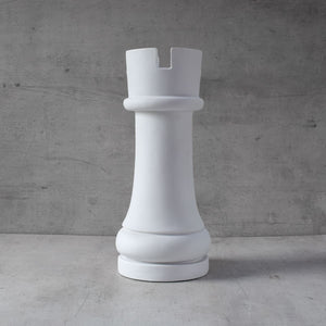 Chess Rook Sculpture - White - Home Artisan