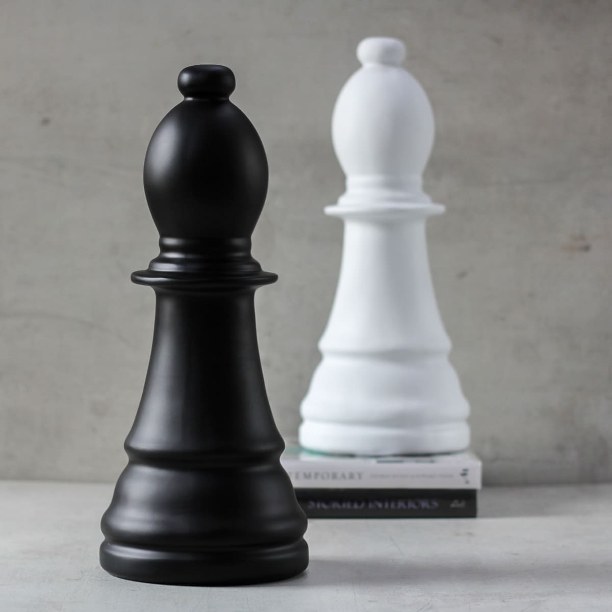 Chess Bishop Sculpture - Black - Home Artisan