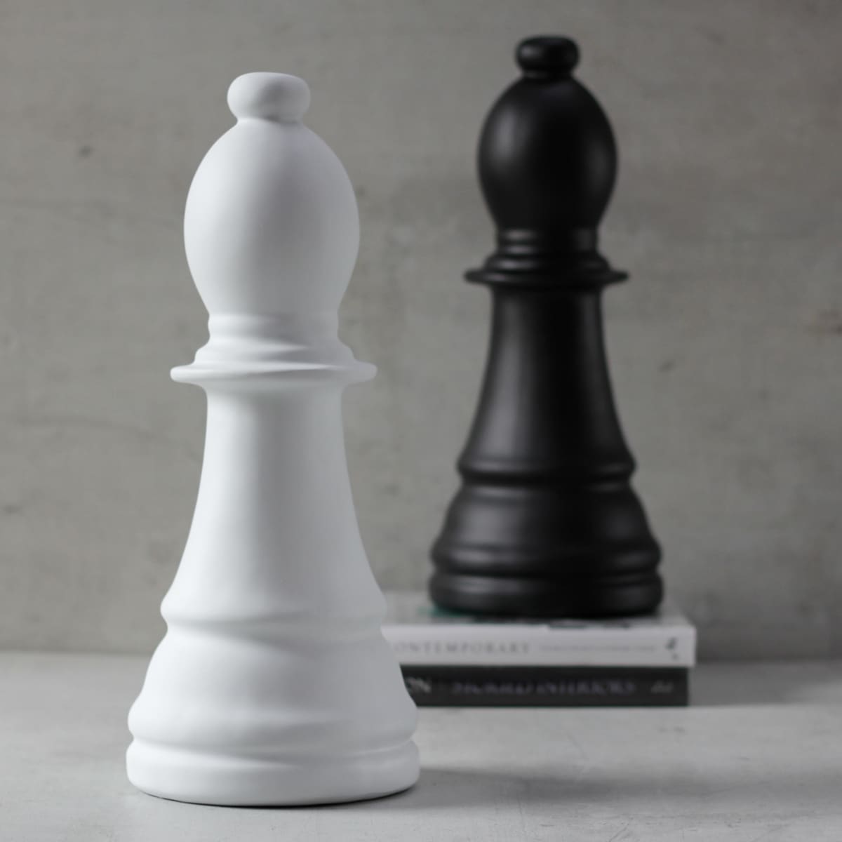Chess Bishop Sculpture - White - Home Artisan