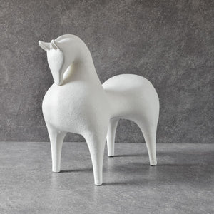 Harpalos White Horse Sculpture