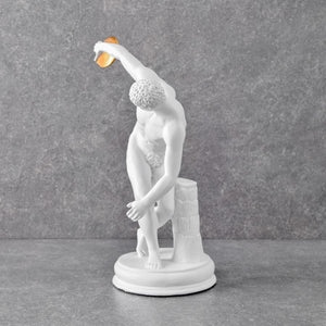 Discobolus of Myron Sculpture - White