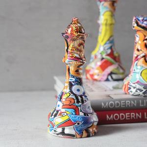Rocco Multicoloured Chess Piece Sculptures (Set of 6)