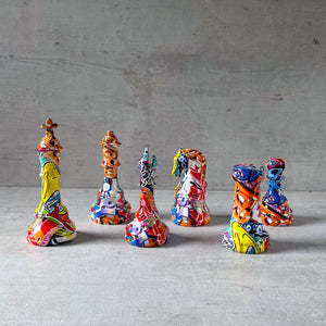 Rocco Multicoloured Chess Piece Sculptures (Set of 6)