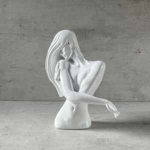 Alessia White Woman Sculpture