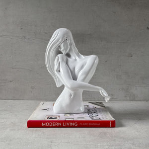 Alessia White Woman Sculpture - Home Artisan