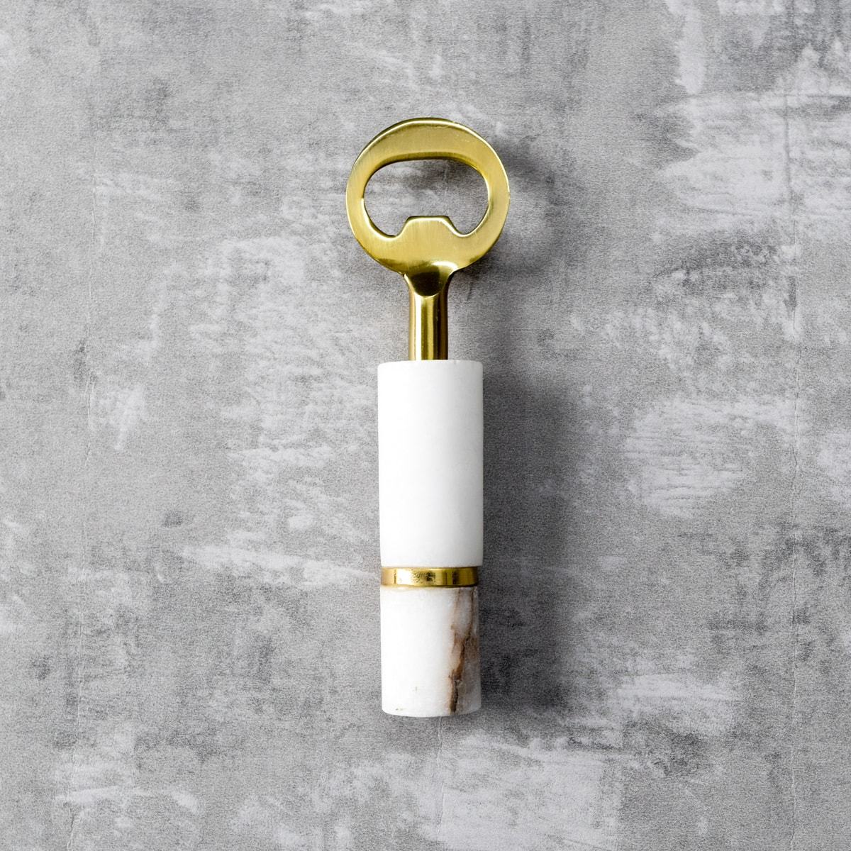 Irving Marble and Brass Bottle Opener - Home Artisan