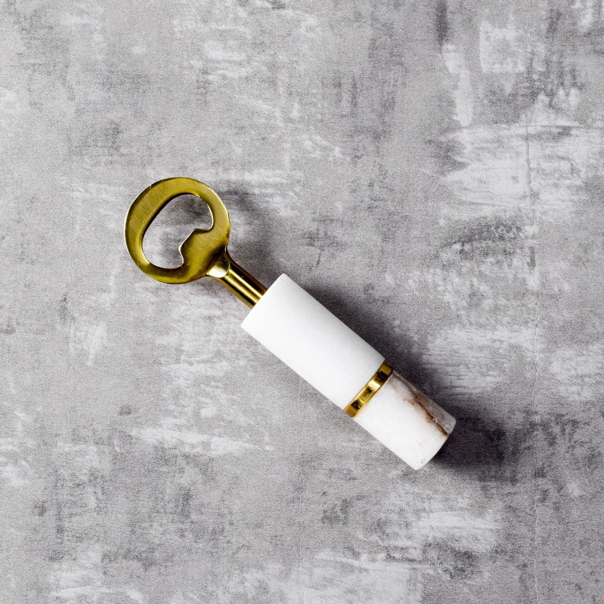 Irving Marble and Brass Bottle Opener - Home Artisan