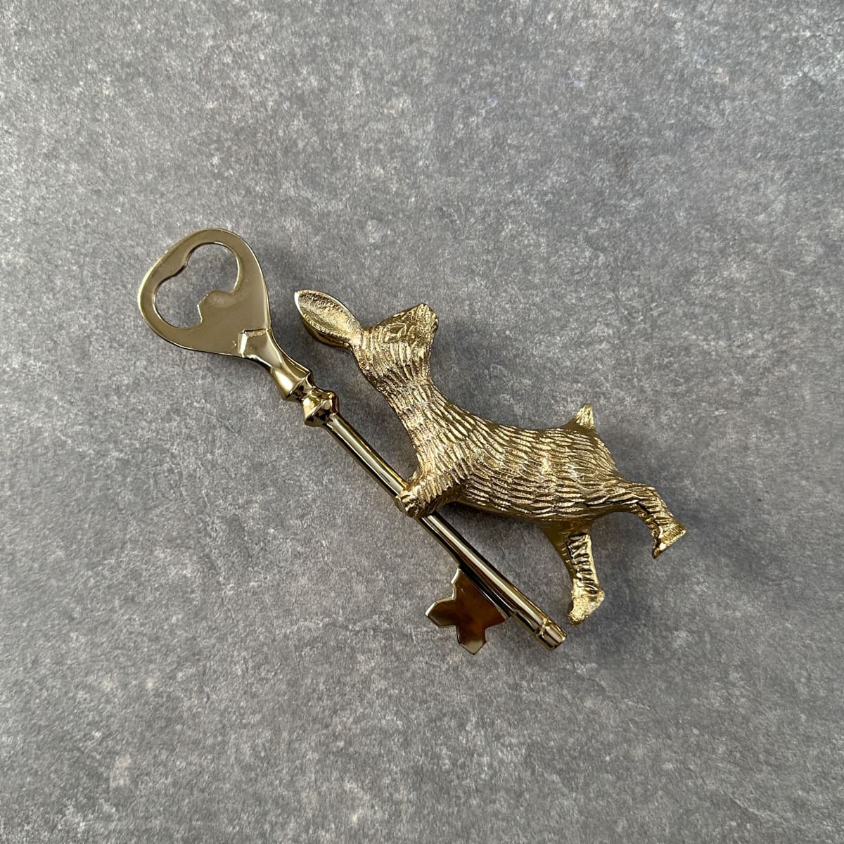 Tobias Brass Rabbit Bottle Opener
