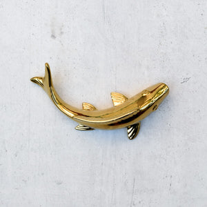 Misty Gold Fish Ceramic Wall Sculptures - Set of 3
