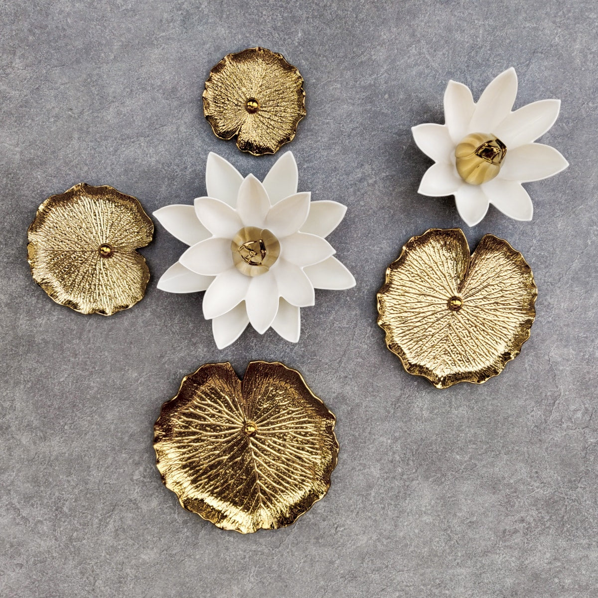 Lotus Flower Ceramic Wall Sculptures