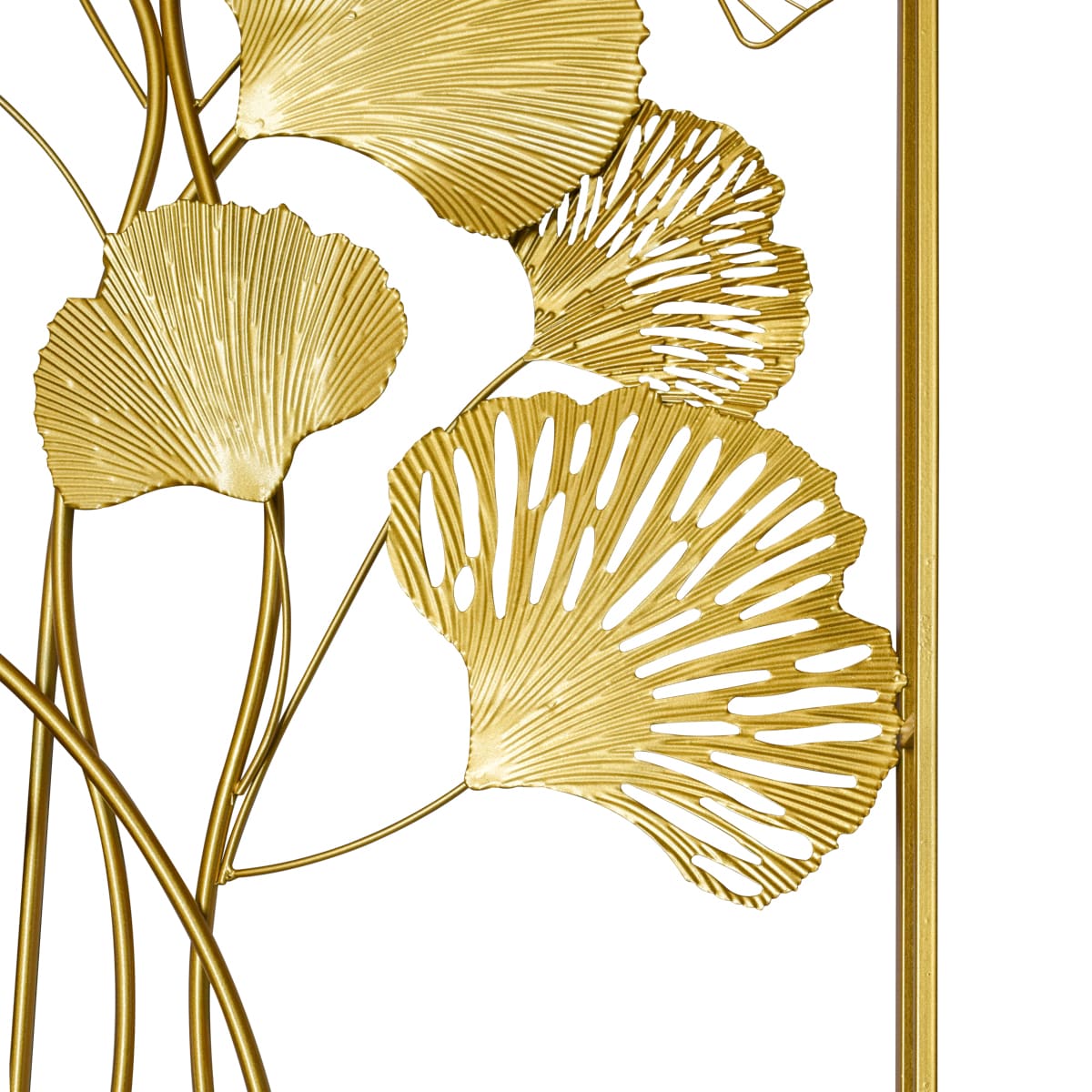 Gingko Leaves Panel Golden Wall Decor - Home Artisan
