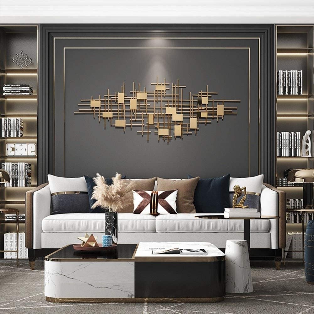 Mathias Geometric Golden Wall Decor - Home Artisan