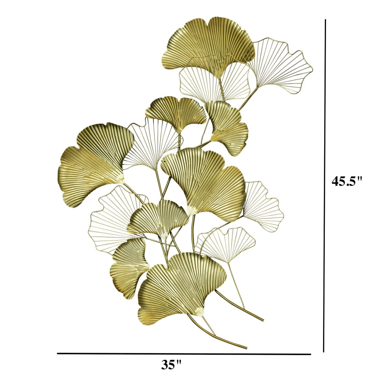 Gingko Leaves Golden Wall Decor - Home Artisan