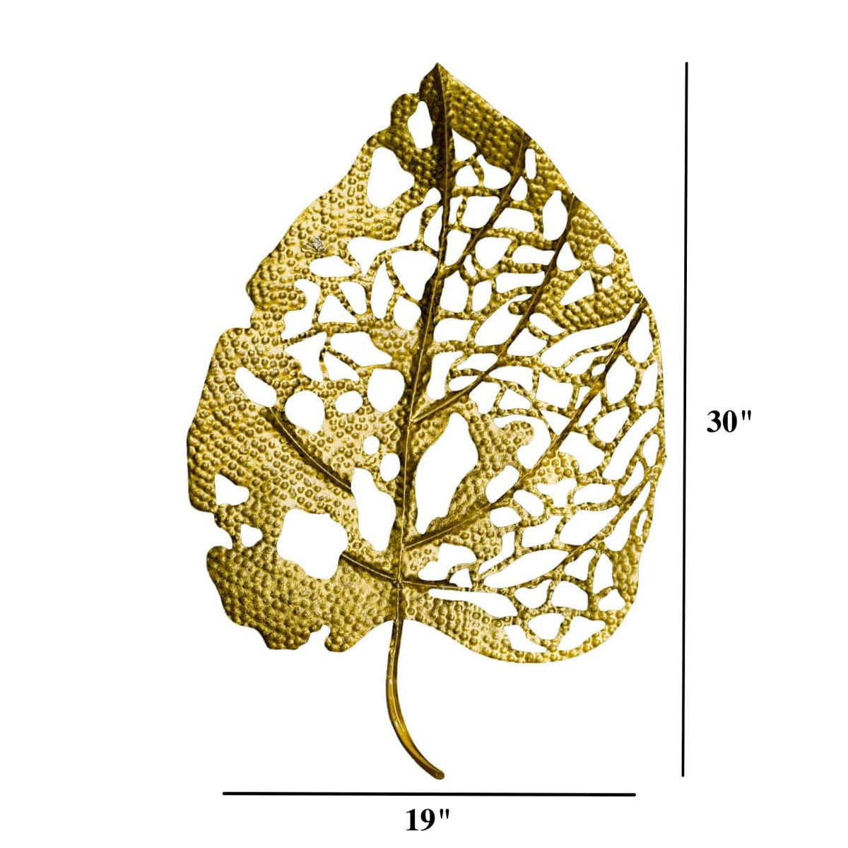 Golden Birch Leaves Wall Decor - Set of 2 - Home Artisan