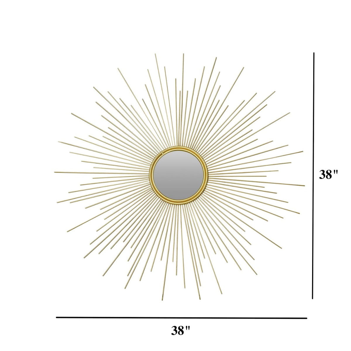 Aurora Snow Flake Golden Mirror - Home Artisan