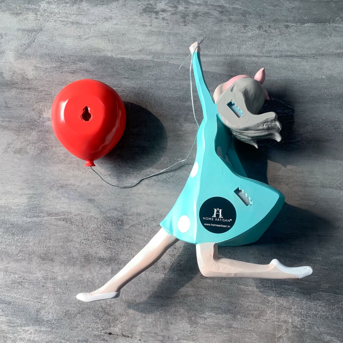 Cecille with a Balloon Wall Sculpture