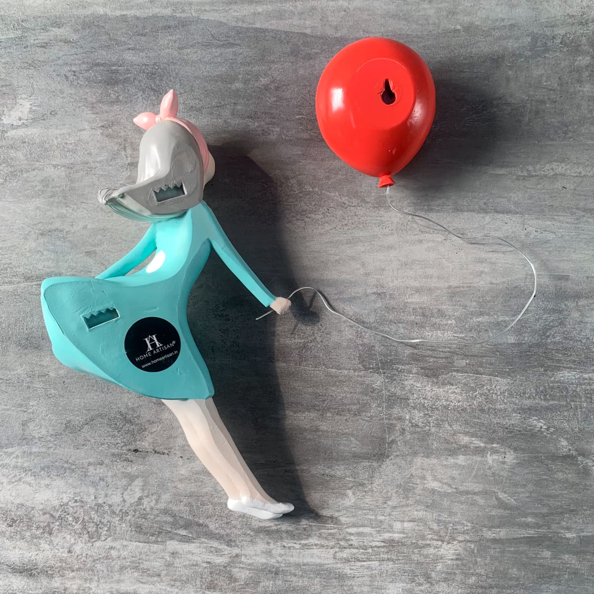 Luscinia with a Balloon Wall Sculpture