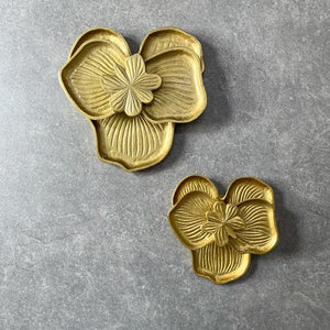 Arden Golden Orchid Flower Wall Sculpture