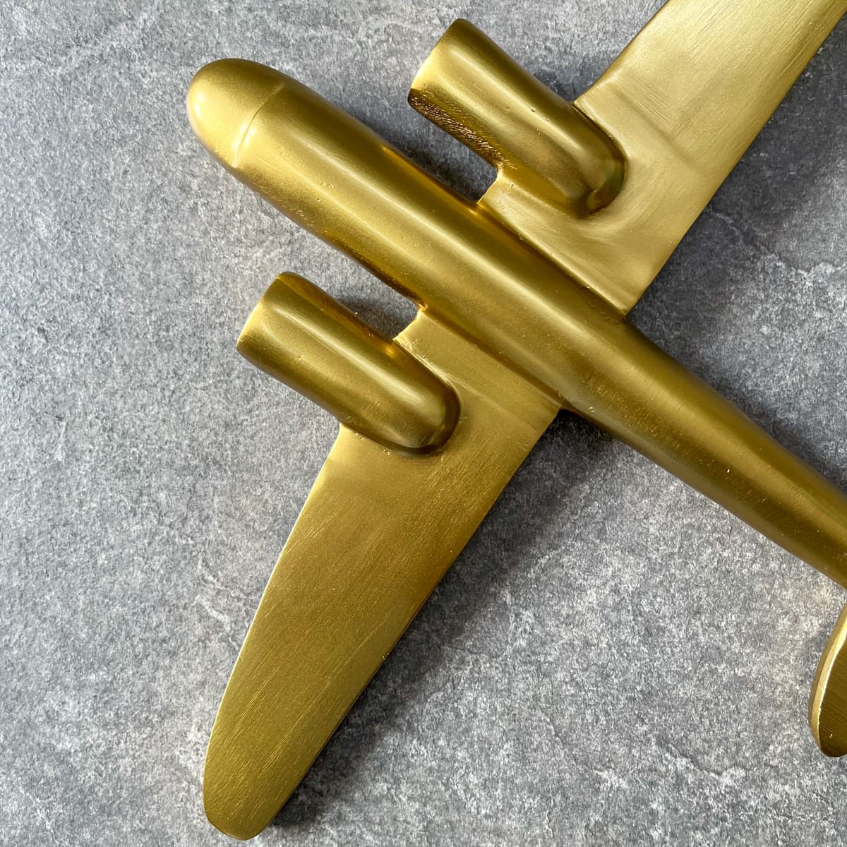 Langley Golden Plane Wall Sculpture