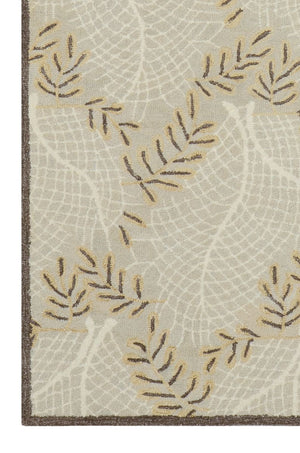 Leaf Hand Tufted Wool Rug (5x8) By House of Rugs