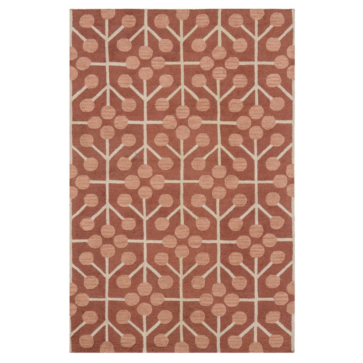 Taylor rust Hand Tufted Wool Rug (5x8) By House of Rugs - Home Artisan