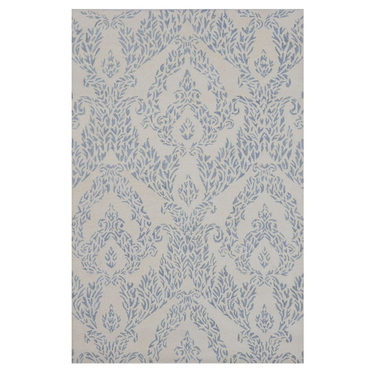 Blue motifs Hand Tufted Wool Rug (5x8) By House of Rugs - Home Artisan