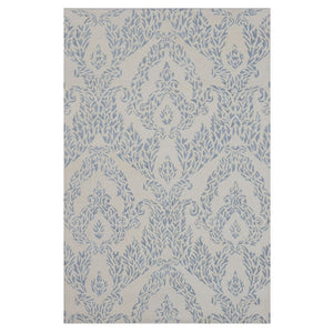 Blue motifs Hand Tufted Wool Rug (5x8) By House of Rugs - Home Artisan