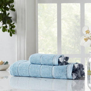 Elsa Sterling Blue Towel by Houmn