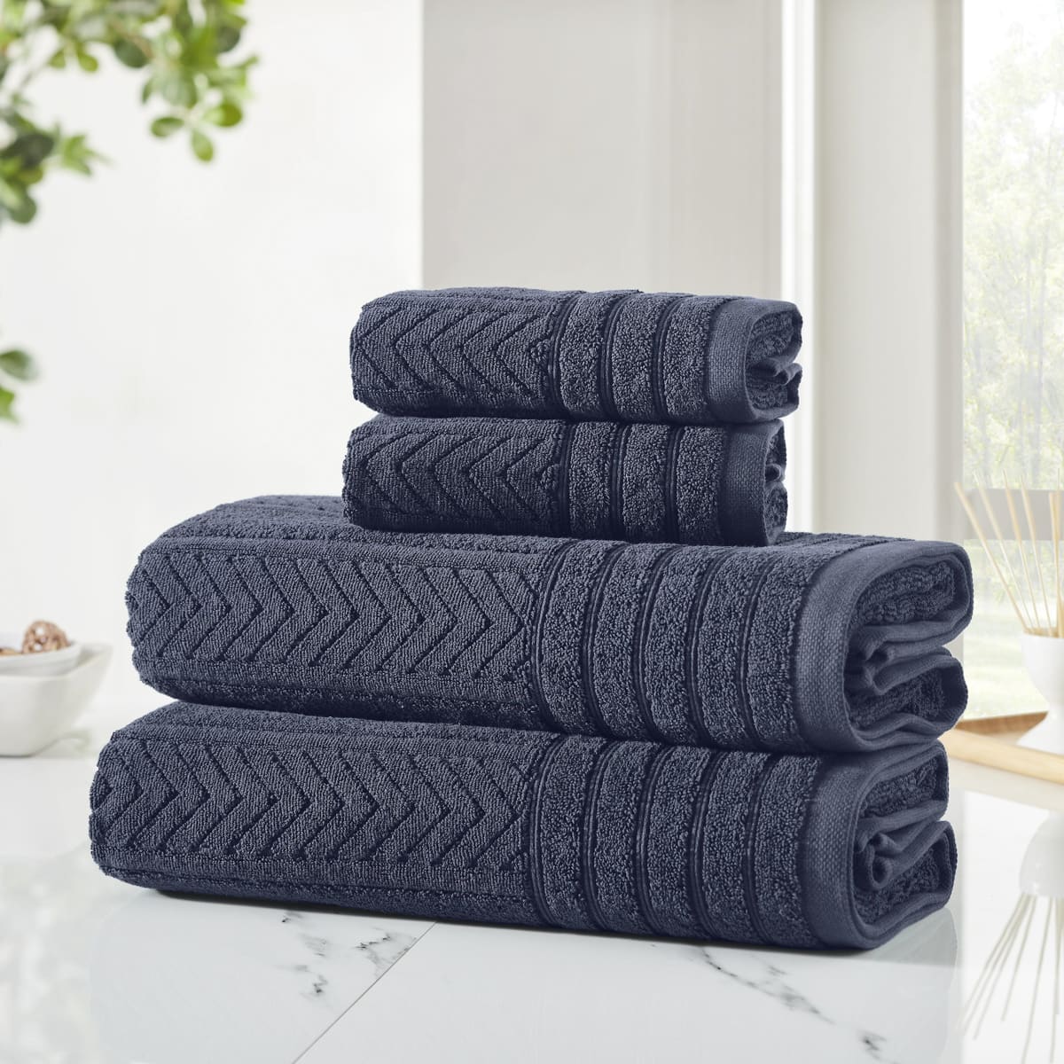 Placid Towel Set (Graphite) - Home Artisan