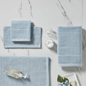 Symmetry Towel Set (Sterling Blue) - Home Artisan