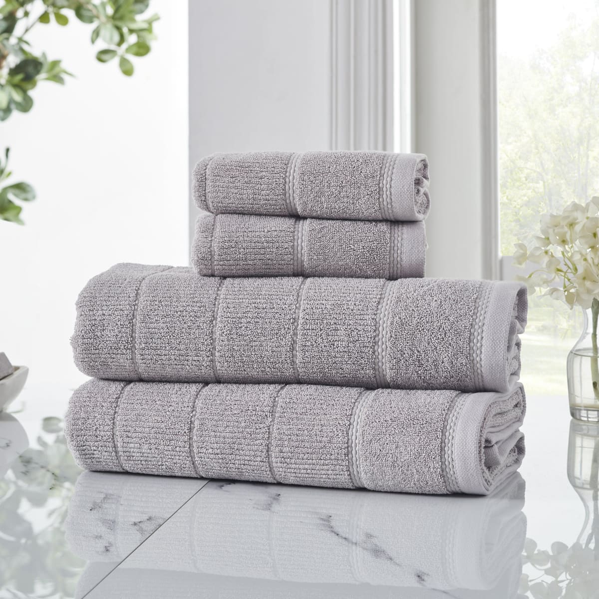 Symmetry Towel Set (Porpoise) - Home Artisan