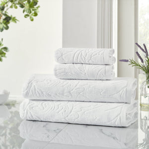 Accent Towel Set (White) by Houmn