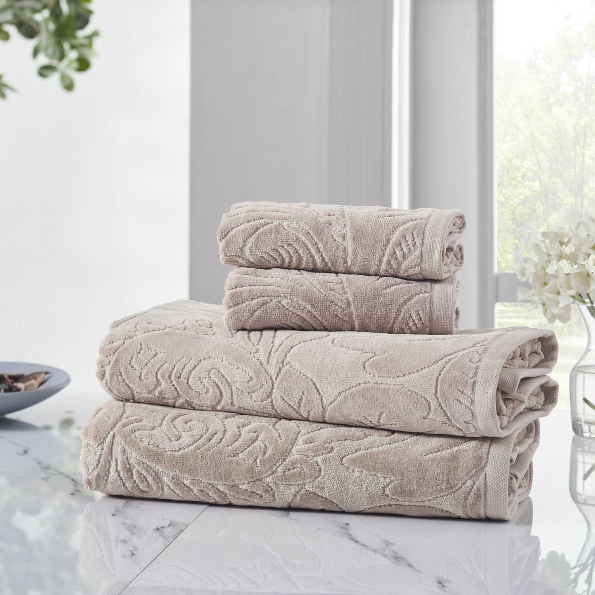 Accent Towel Set (Toasted Almond) - Home Artisan