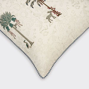 Palm Block Printed Cushion Cover - Home Artisan