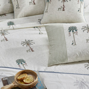 Palm Block Printed Bedding Set (6 Pcs) by Houmn