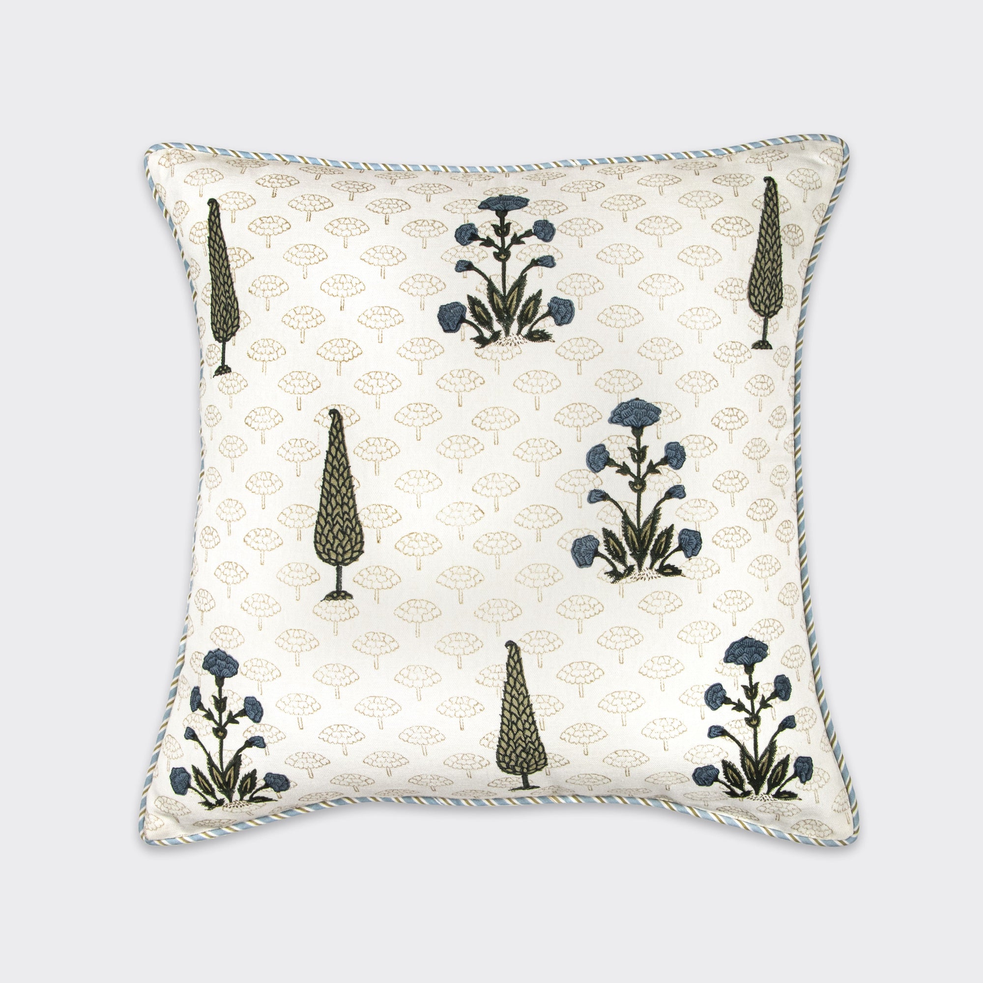 Solemn Block Printed Cushion Cover - Home Artisan