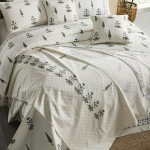 Hiram Block Printed Bedding Set (6 Pcs) - Home Artisan