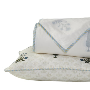 Hiram Block Printed Bedding Set (6 Pcs) by Houmn