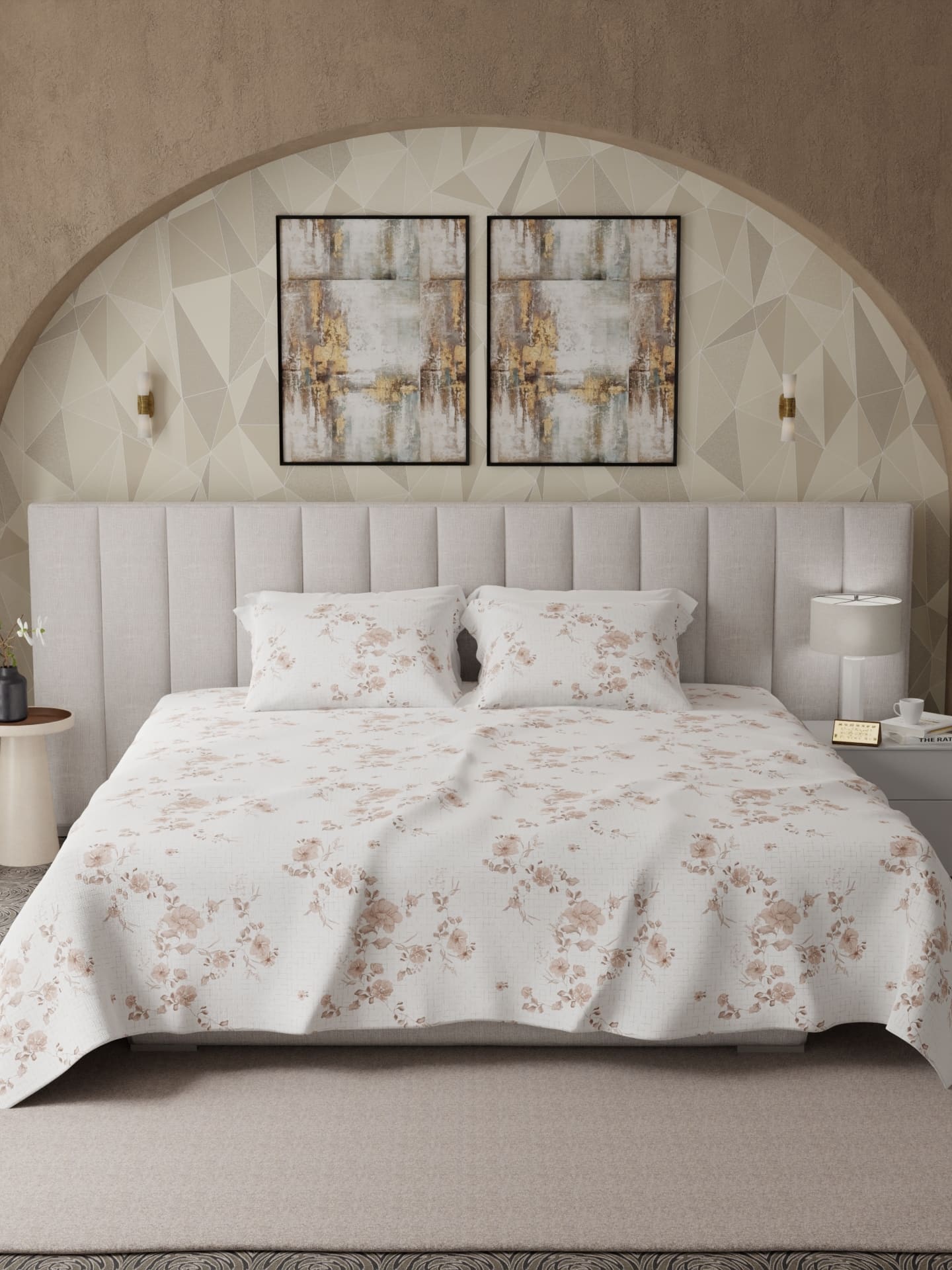 Moda Printed Cotton Bed Sheet by Houmn - Home Artisan