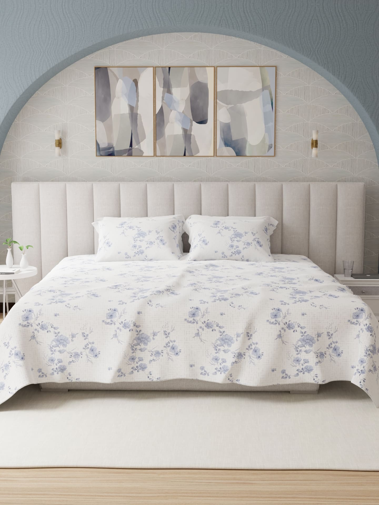 Velvet Printed Cotton Bed Sheet by Houmn - Home Artisan