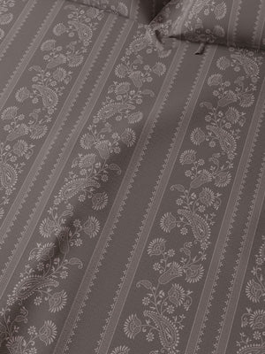 Dreamer Dark Brown Printed Cotton Bed Sheet by Houmn - Home Artisan
