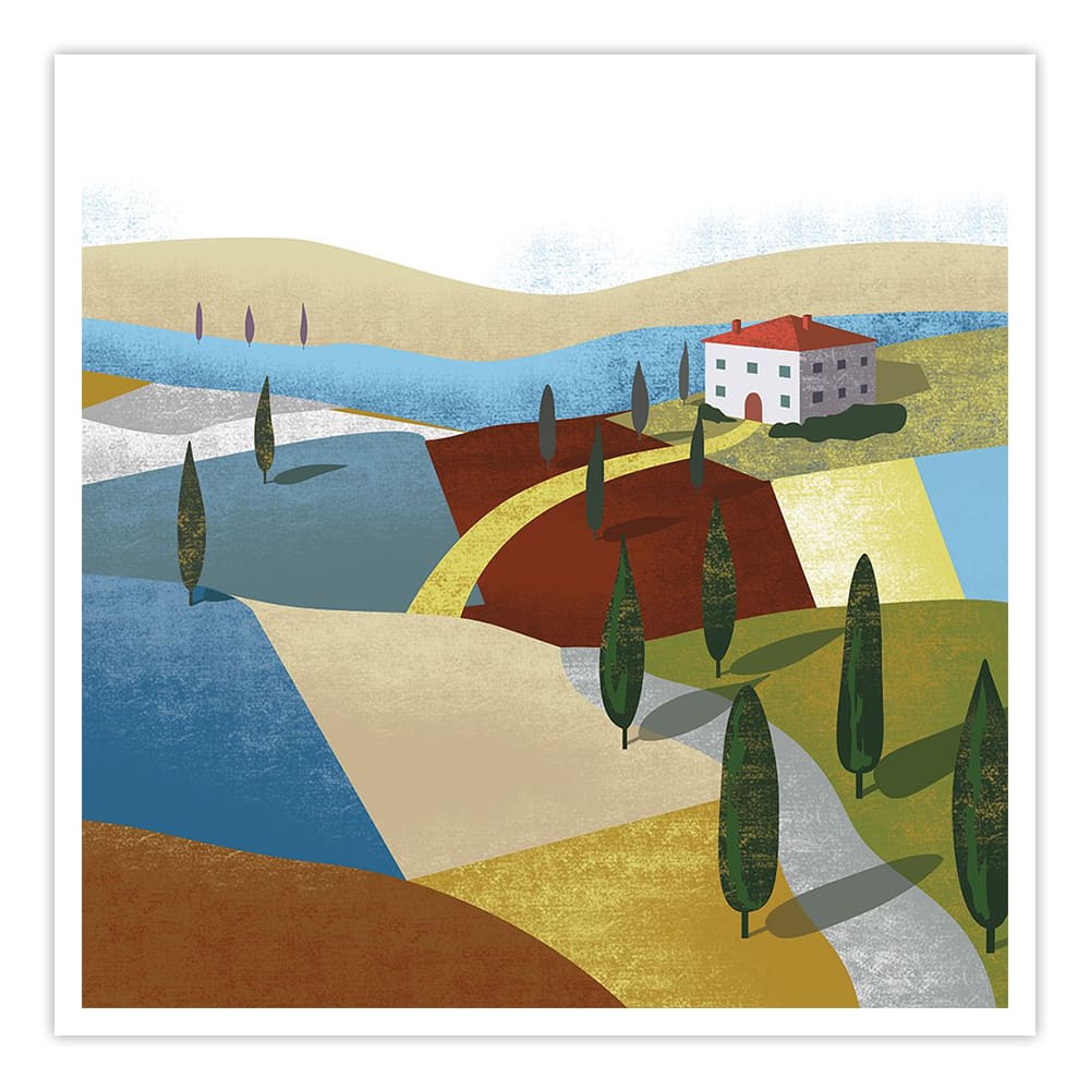 Illustrated Italian Landscape I
 - Home Artisan