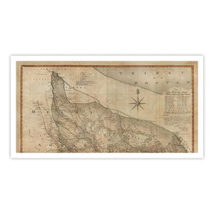Large map of Delhi, Agrah, Oude and Ellahabad [1794] - Home Artisan
