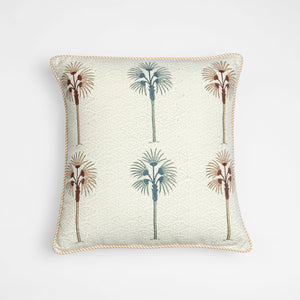 Common Ivy Block Printed Cotton Cushion Cover - Home Artisan