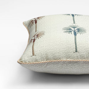 Common Ivy Block Printed Cotton Cushion Cover by Houmn