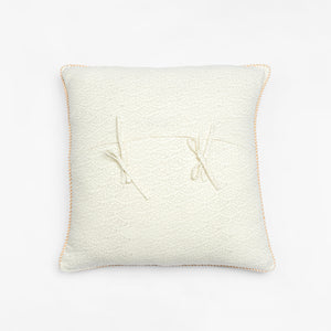 Common Ivy Block Printed Cotton Cushion Cover by Houmn