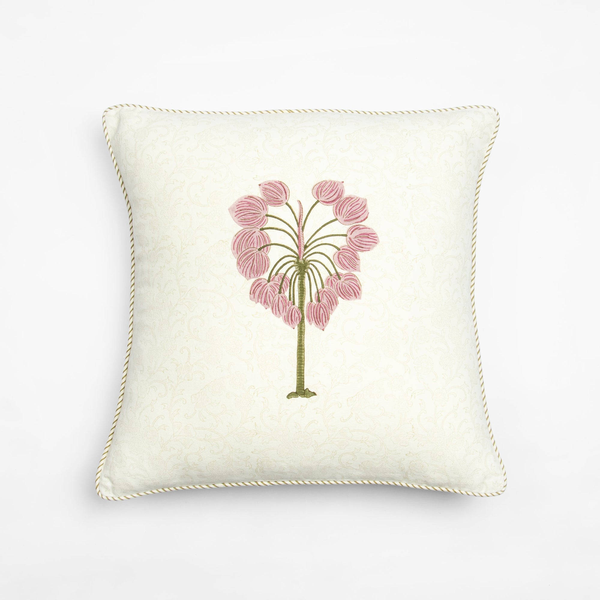 Fig Block Printed Cotton Cushion Cover - Home Artisan