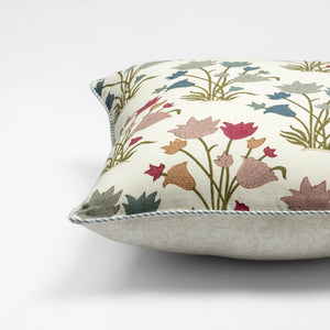 Eden Block Printed Cotton Cushion Cover by Houmn