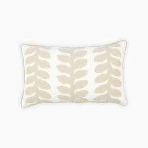 Teak Wood Embroidered Cotton Cushion Cover by Houmn